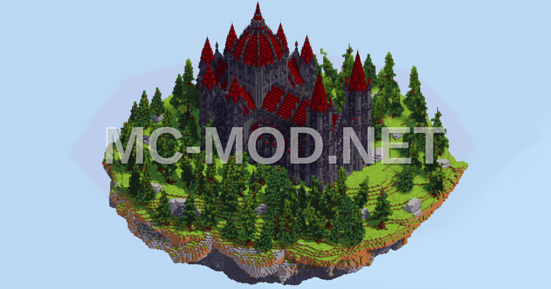 Gothic Cathedral on Floating Island