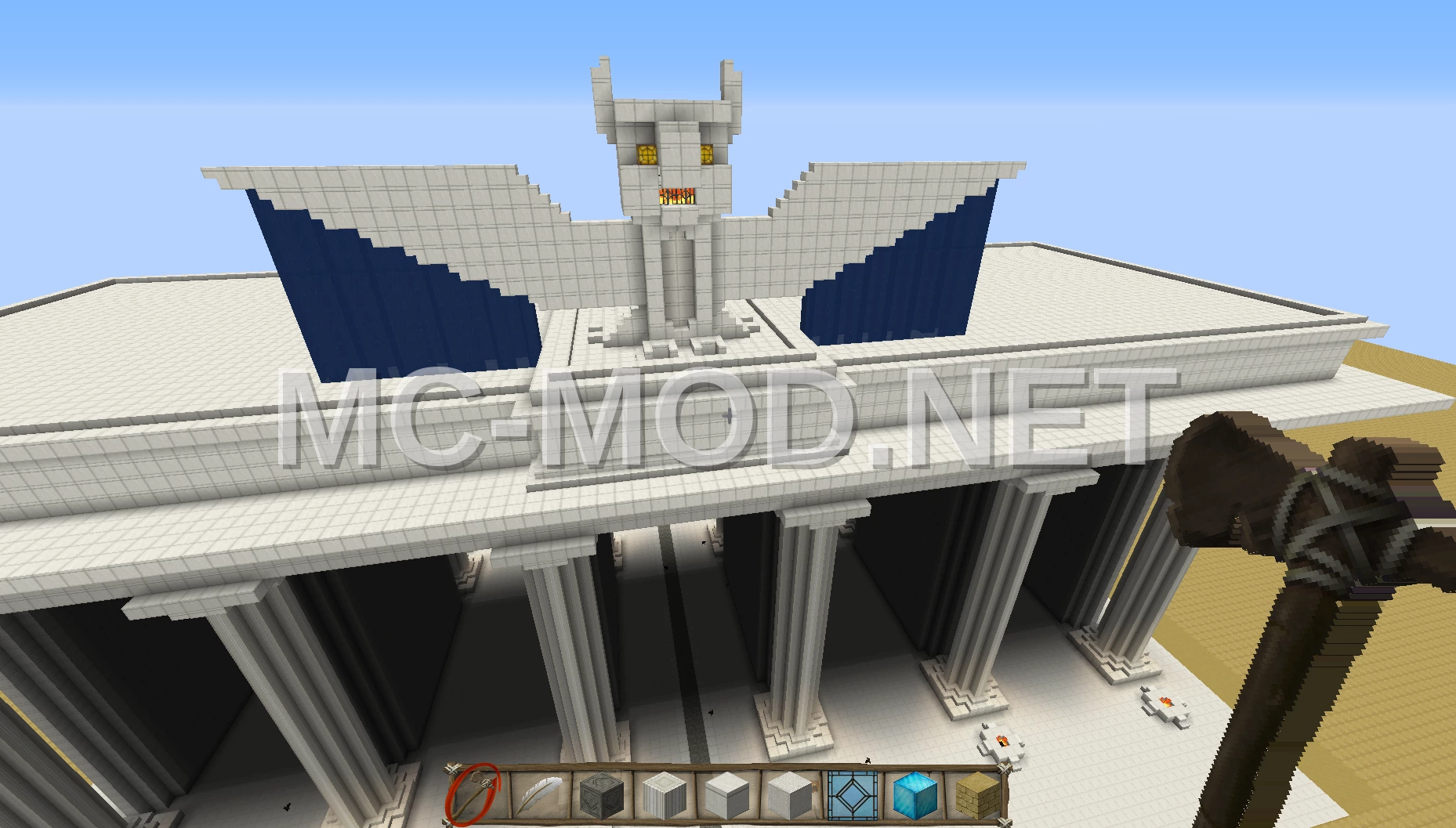 Grand Archway With Owl Statue