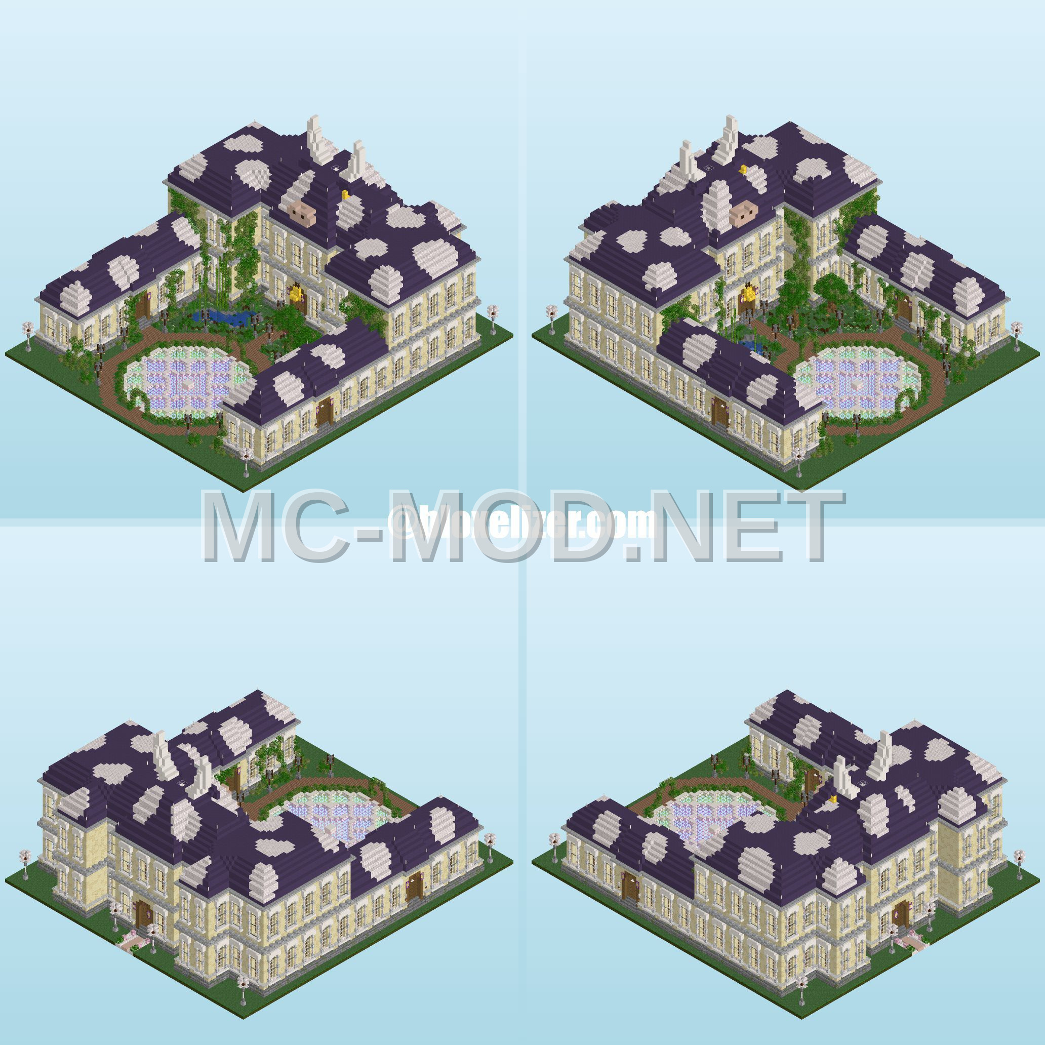 Grand Estate Mansion – Smooth Sandstone & Dirt
