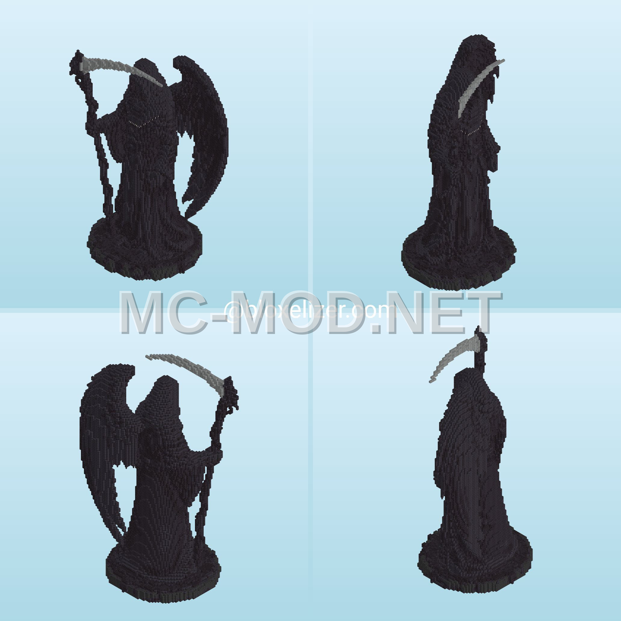 Grim Reaper Statue – Polished Blackstone