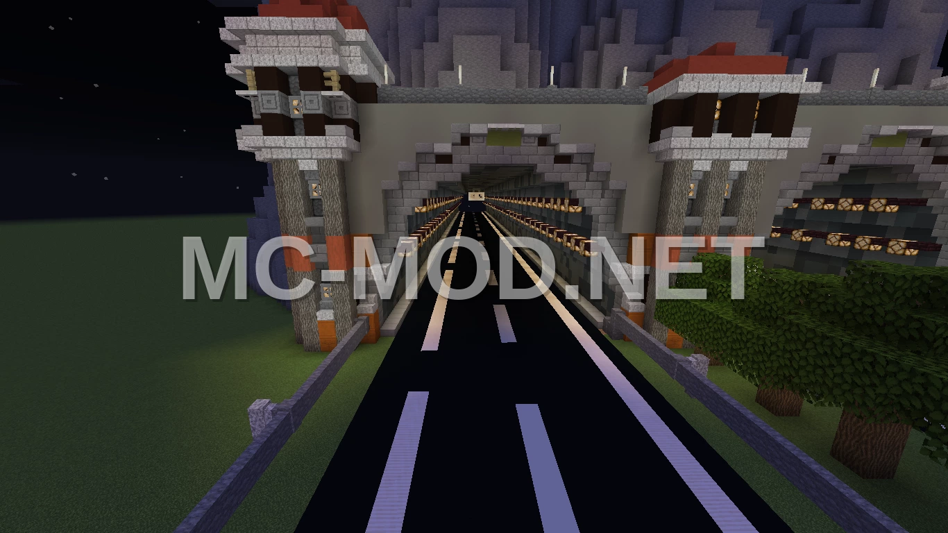 Realistic Highway Tunnel For Minecraft
