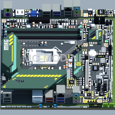 MSI B560M Bazooka Motherboard Voxel Art