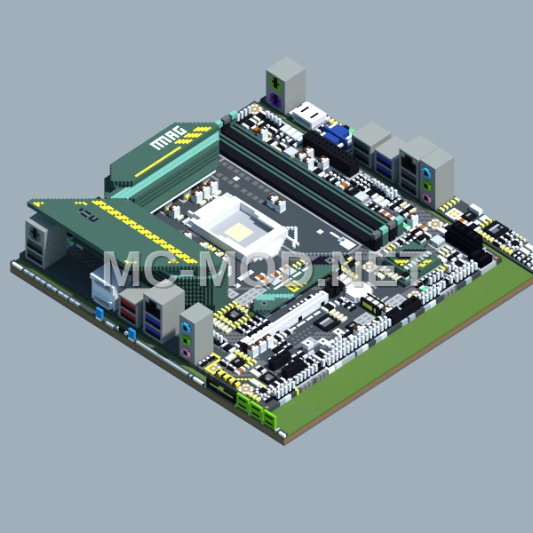MSI B560M Bazooka Motherboard Voxel Art