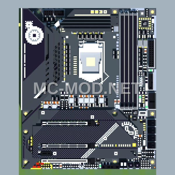 Intel Z590 Taichi Motherboard Voxel Art