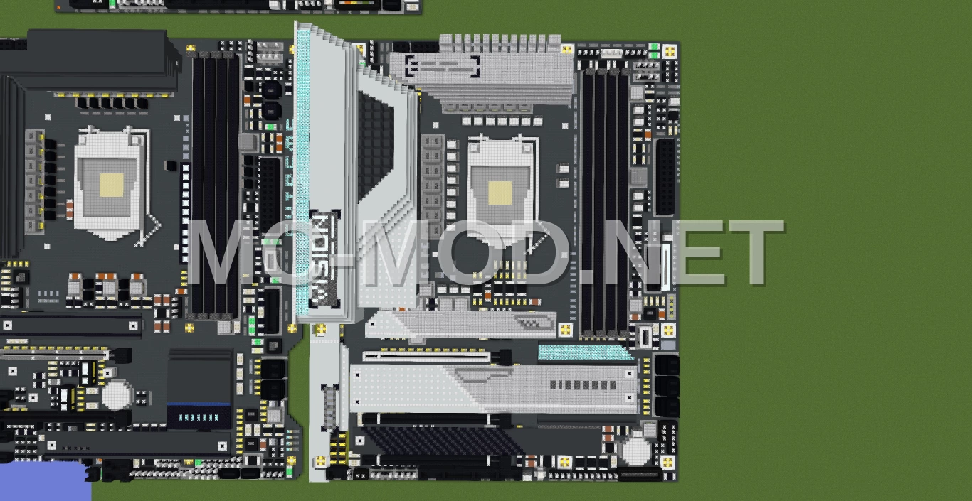Intel Z590 Vision G Motherboard Voxel Art
