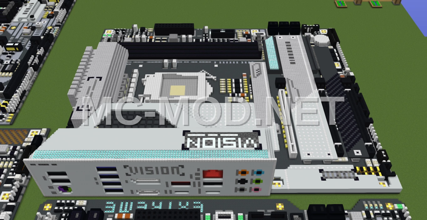 Intel Z590 Vision G Motherboard Voxel Art