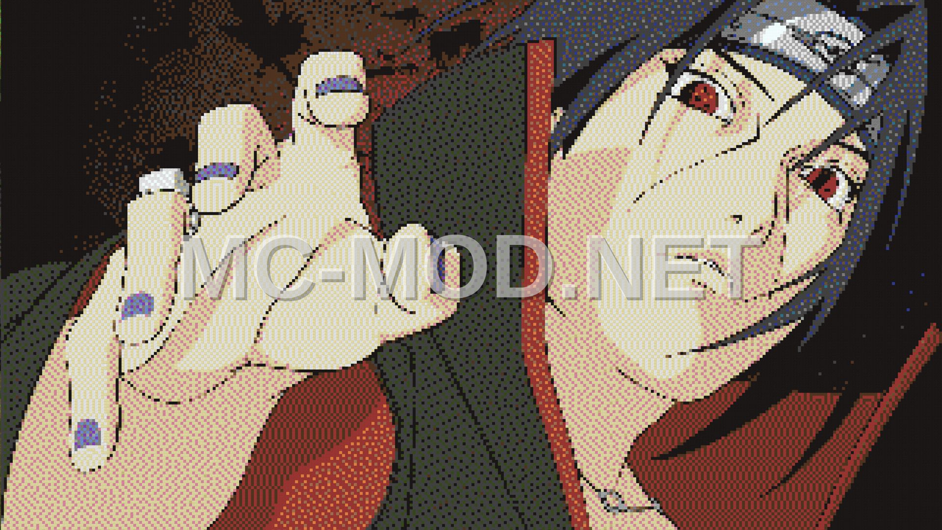 Itachi Uchiha Pixel Art Build