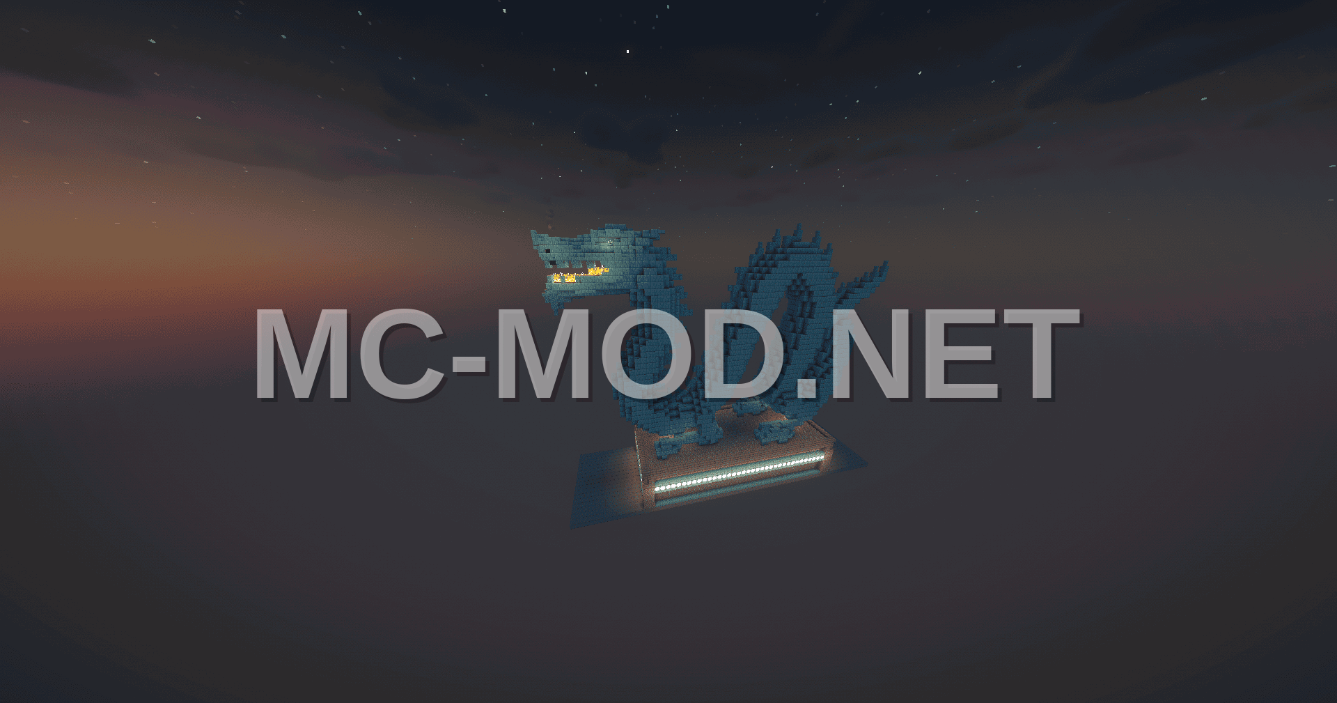 Orange Terracotta Dragon Statue