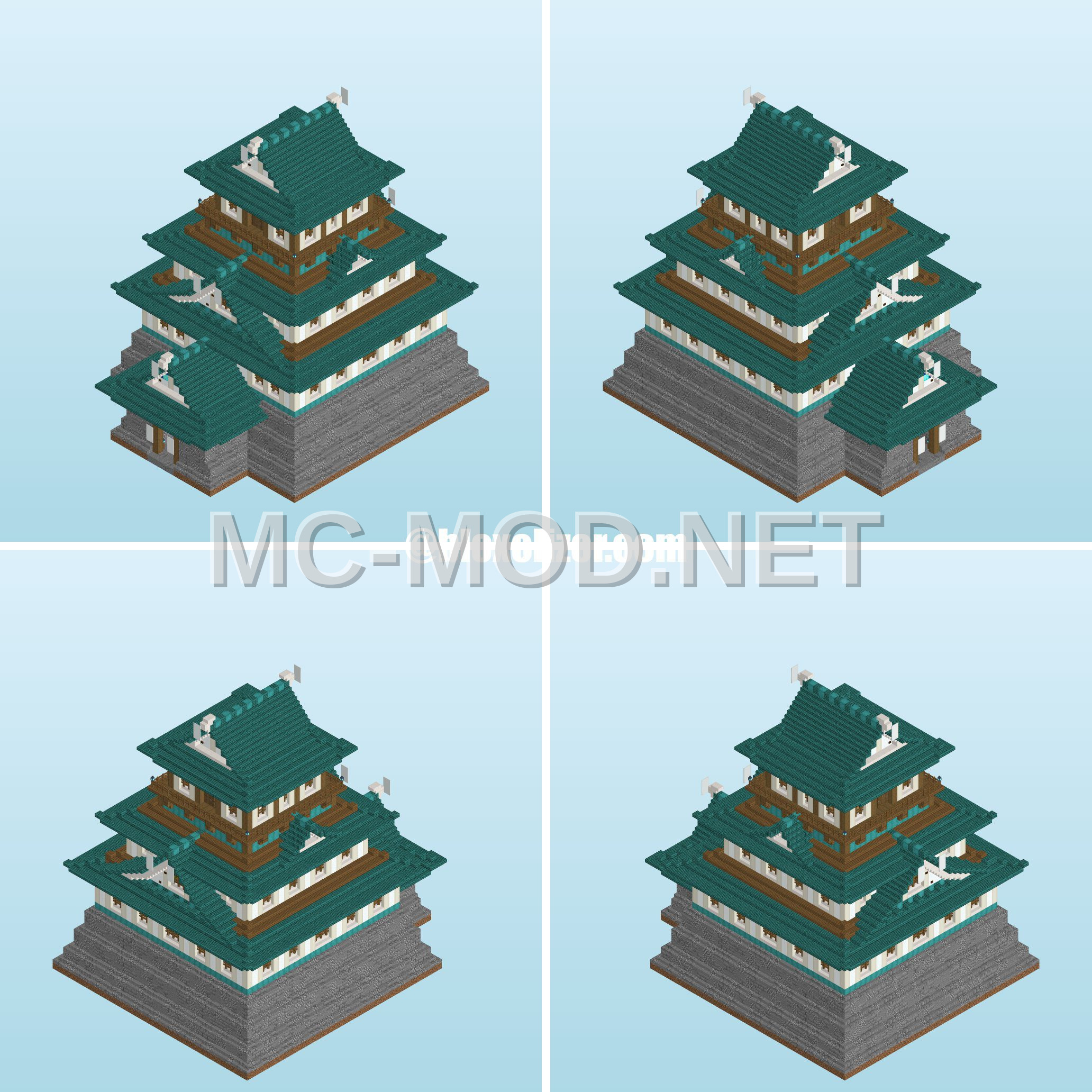 Japanese Fantasy Castle Water Theme