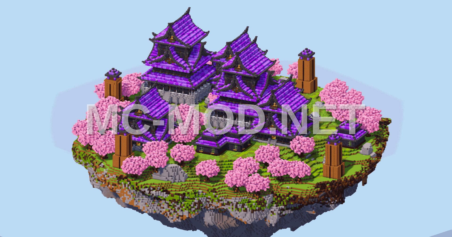 Japanese Floating Island Of Dark Amethyst