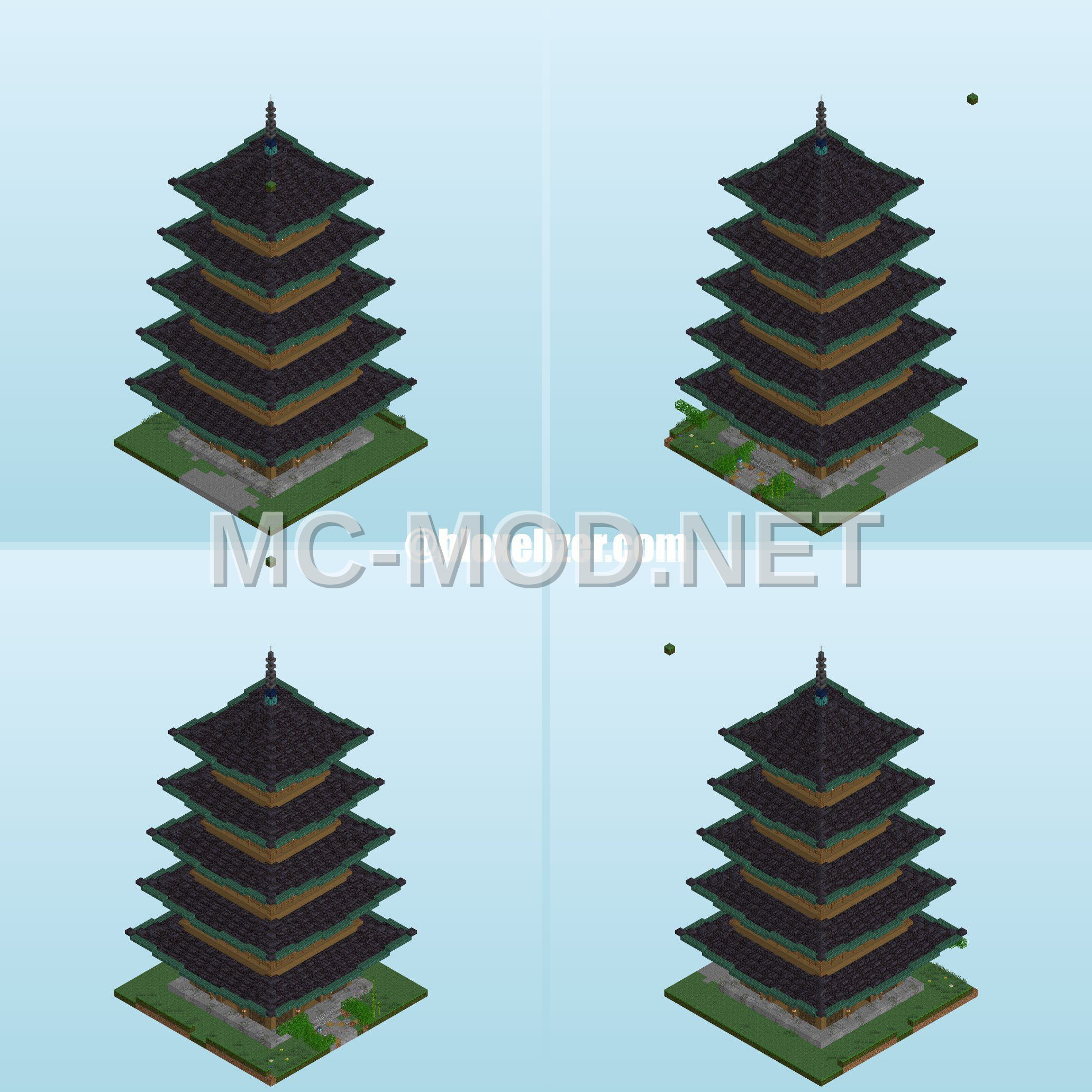 Japanese Pagoda Tower – Stripped Spruce