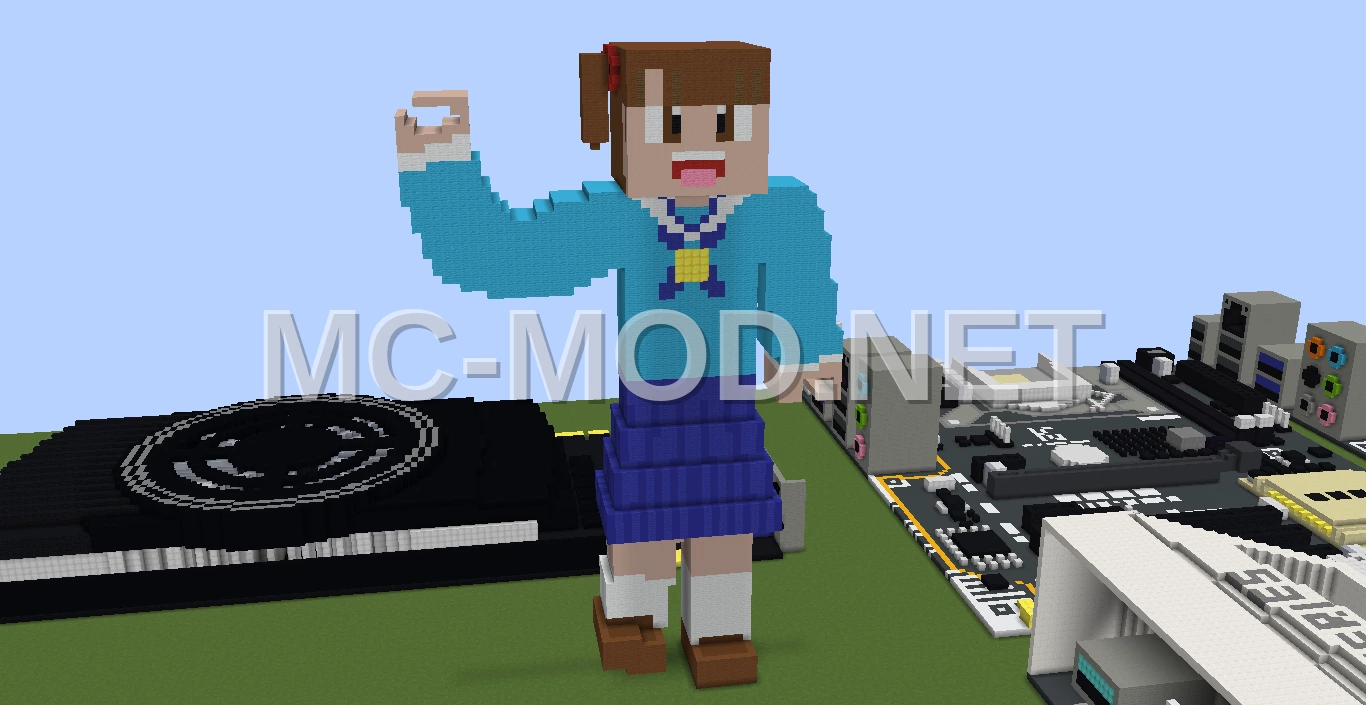 Japanese Schoolgirl Pixel Art Skin