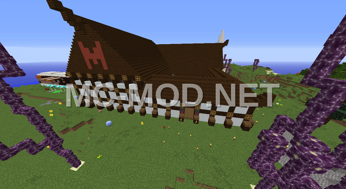 Japanese Garden House – Spruce & Dark Oak