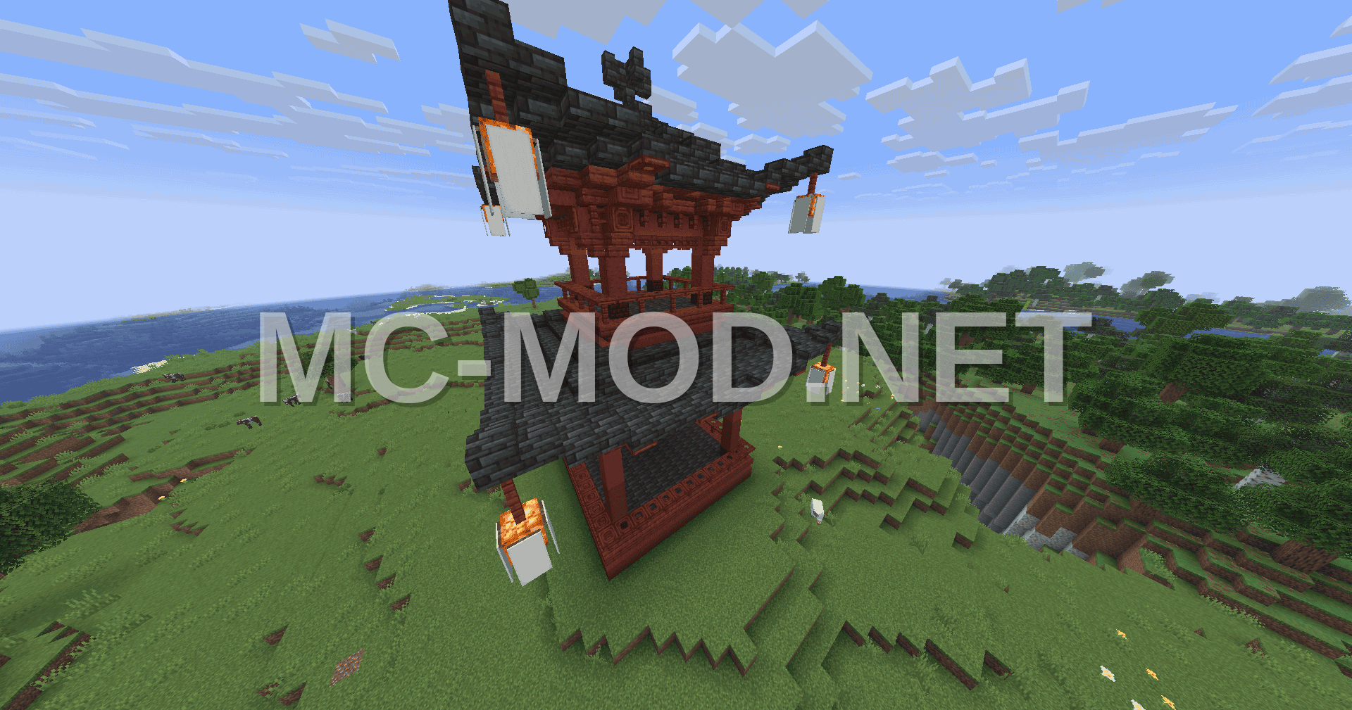 Japanese Two-Story Pavilion