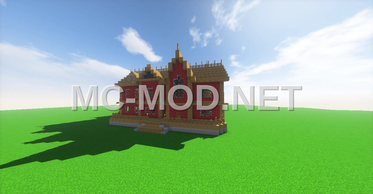 Large Red Wool Mansion