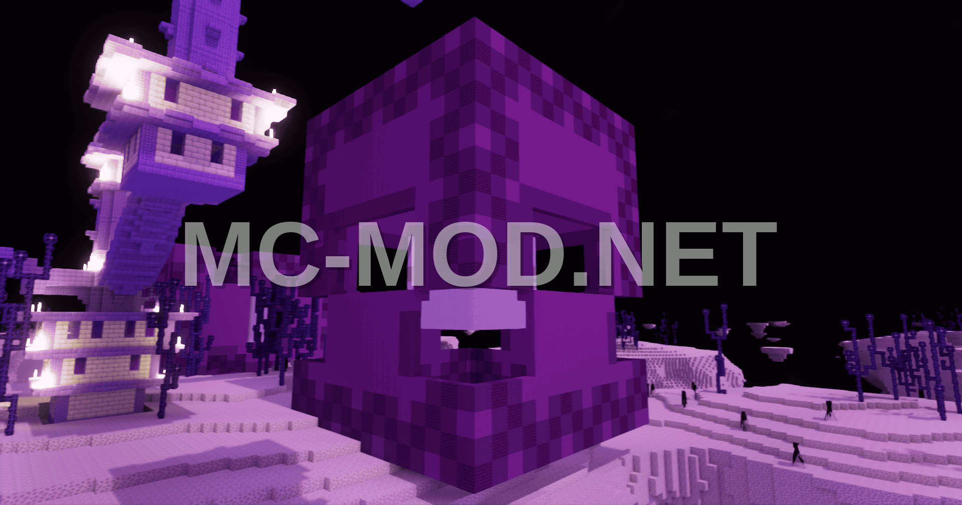 Large Shulker Statue and Horizontal Shulker