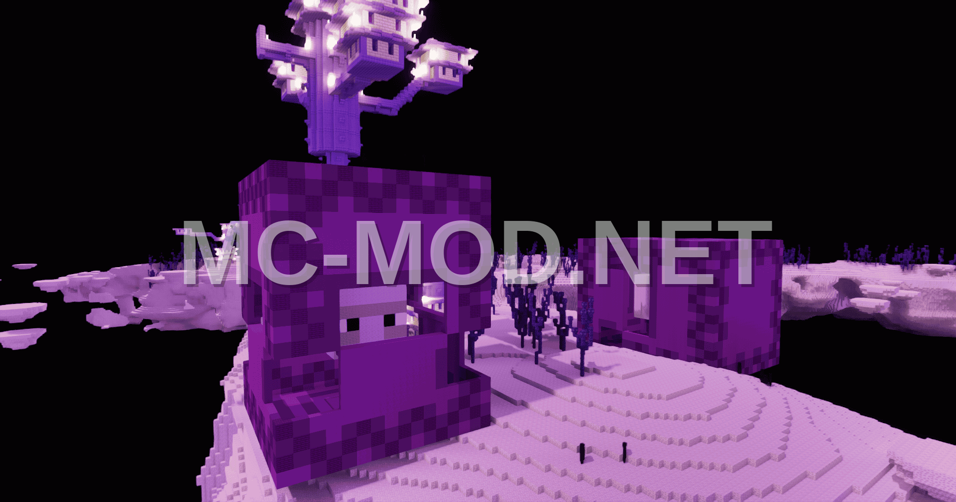 Large Shulker Statue and Horizontal Shulker
