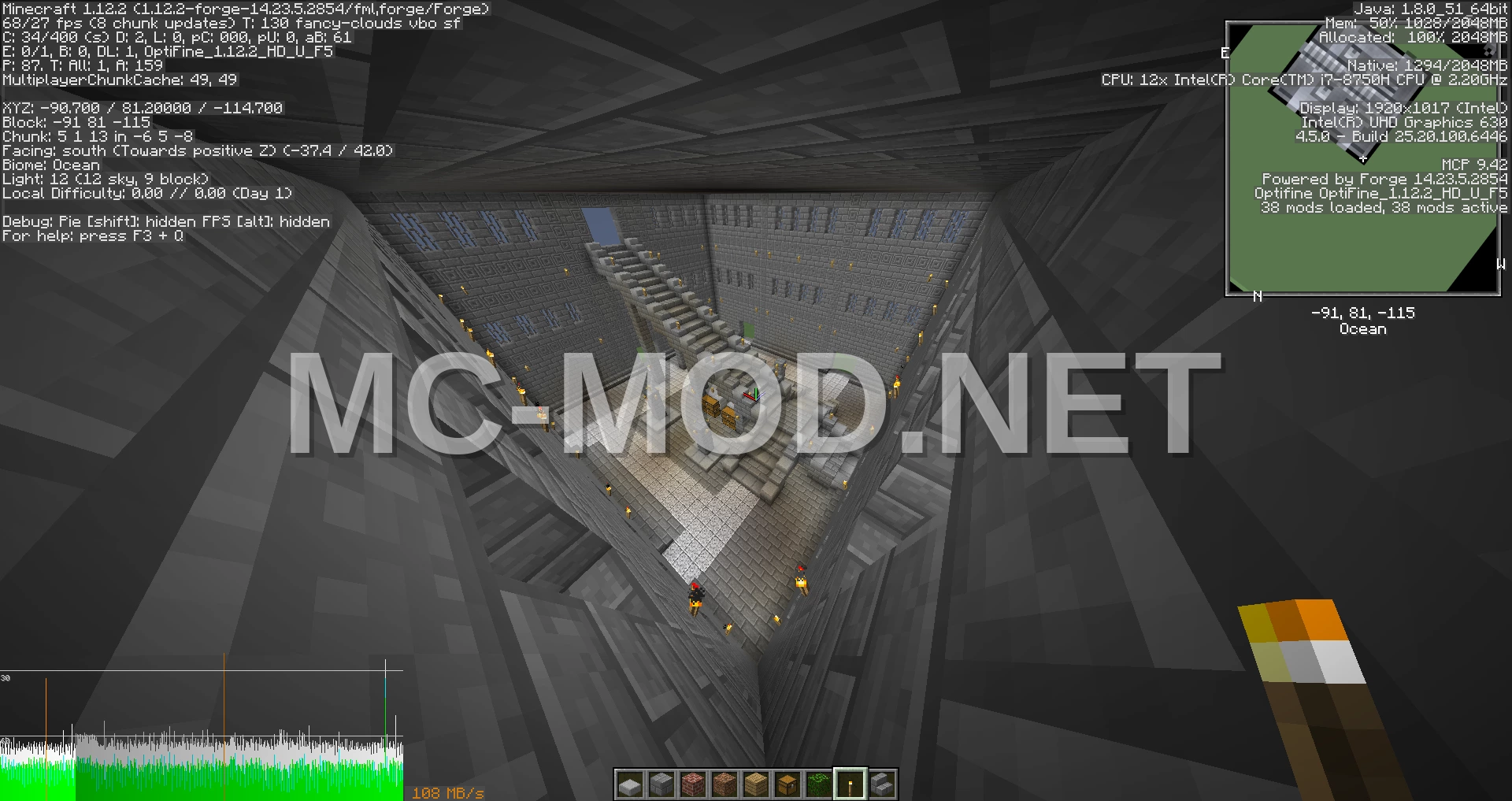 Large Stronghold Interchange for Minecraft
