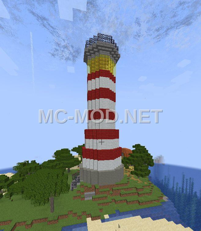 Classic Minecraft Lighthouse Decoration