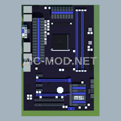 MSI AMD Motherboard Replica in Minecraft