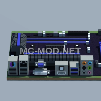 MSI AMD Motherboard Replica in Minecraft