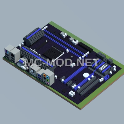 MSI AMD Motherboard Replica in Minecraft