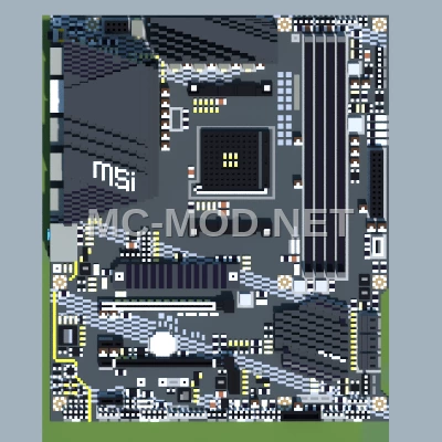 MSI PRO B550-A Motherboard Pixel Art