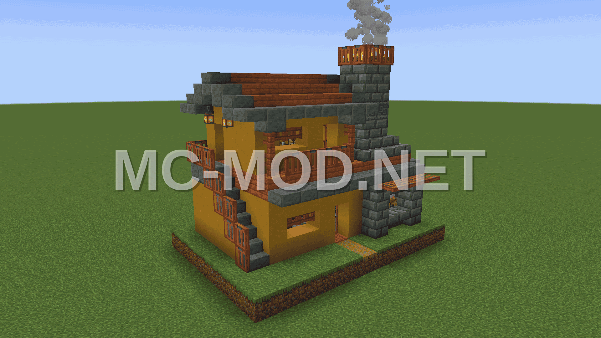Medieval Blacksmith House With Yellow Terracotta