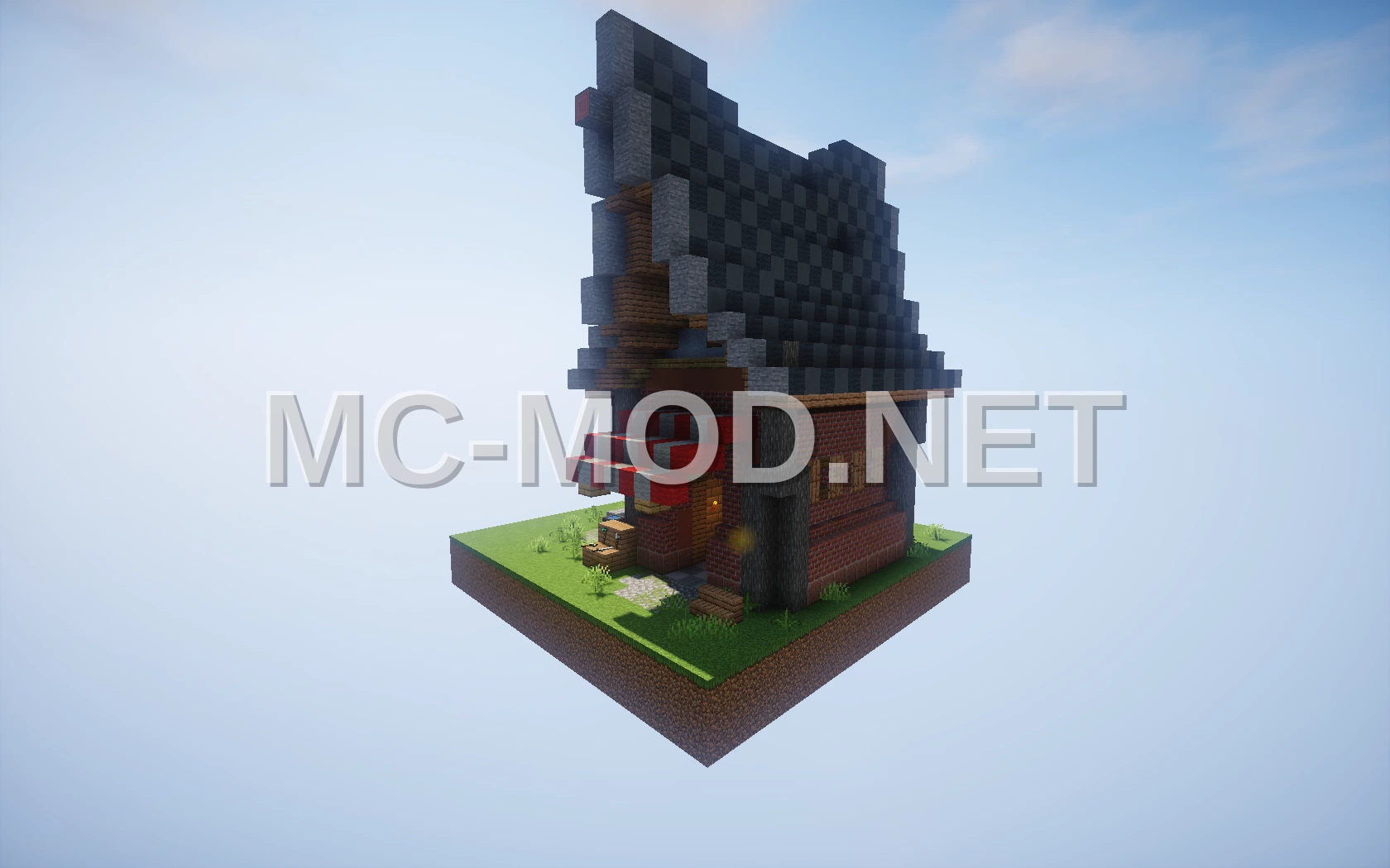 Medieval Blacksmith House With Armor Stand Details