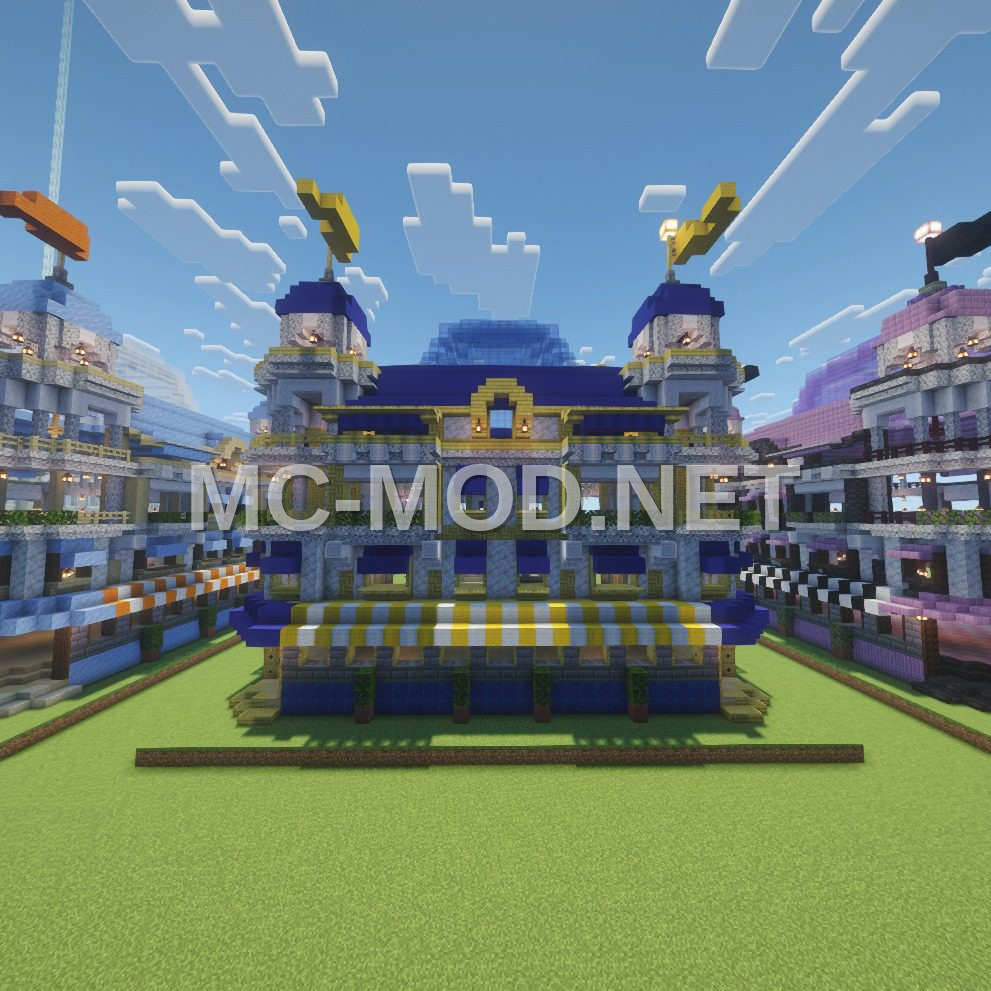 Medieval Blue Shop With Dome