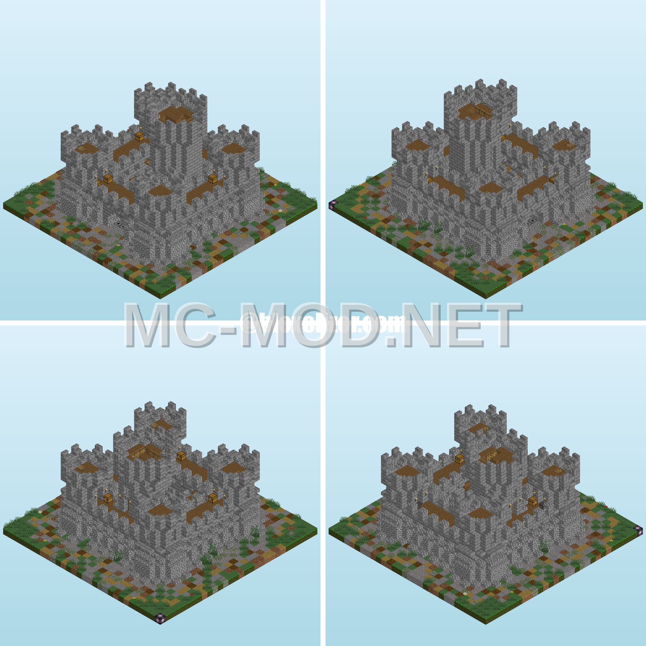 Medieval Stone Brick Castle Keep