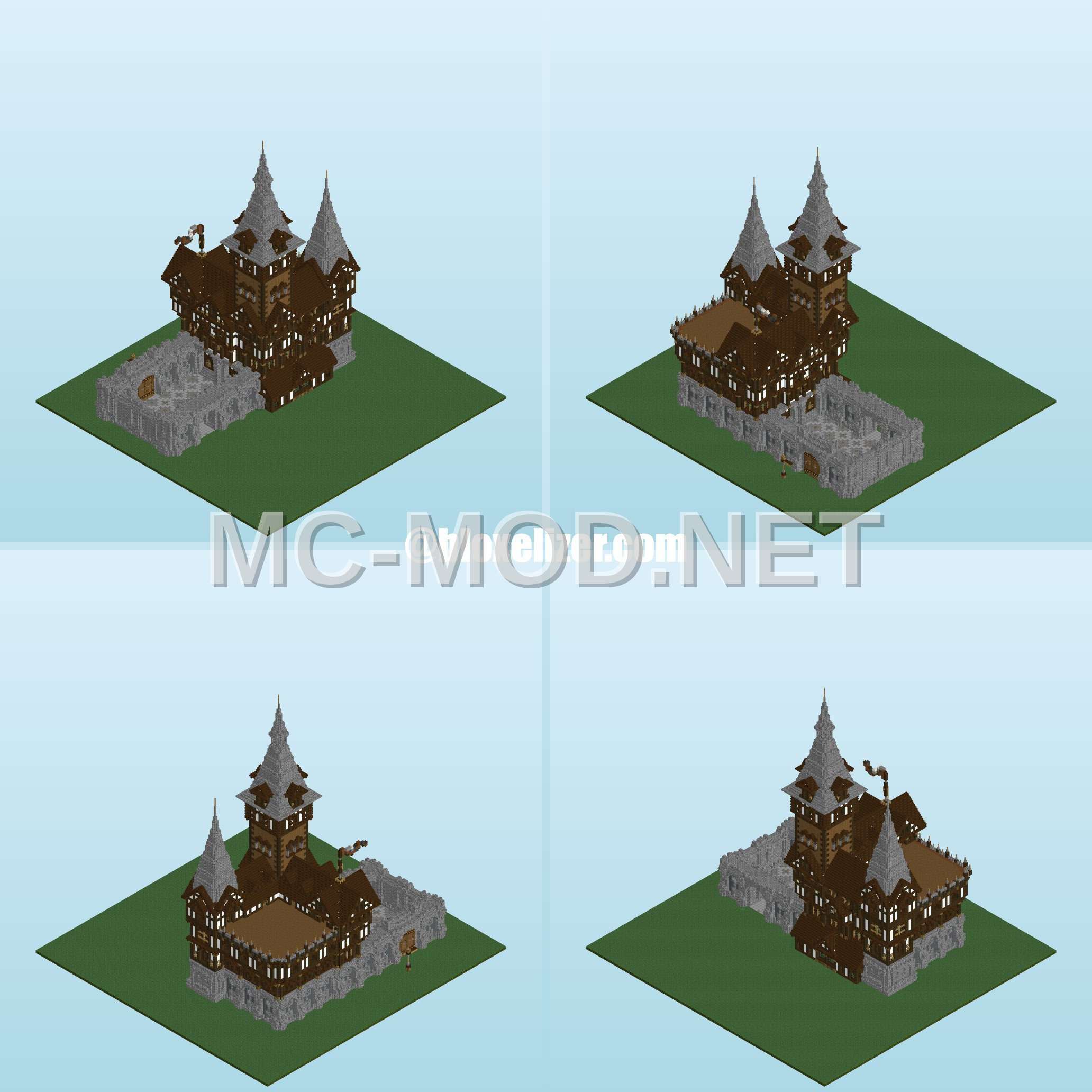 Dark Oak Medieval Castle Design
