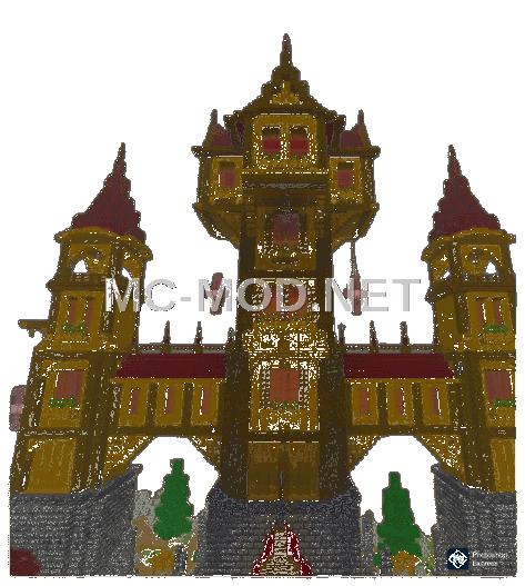 Stripped Spruce Medieval Castle