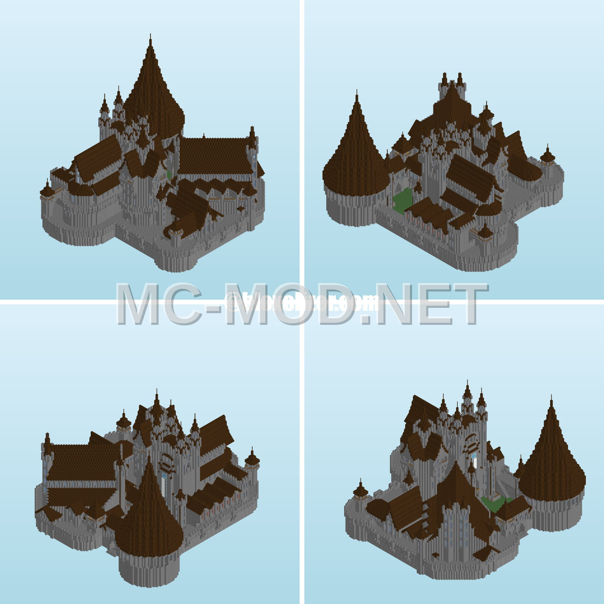 Dark Oak Medieval Fortress Structure
