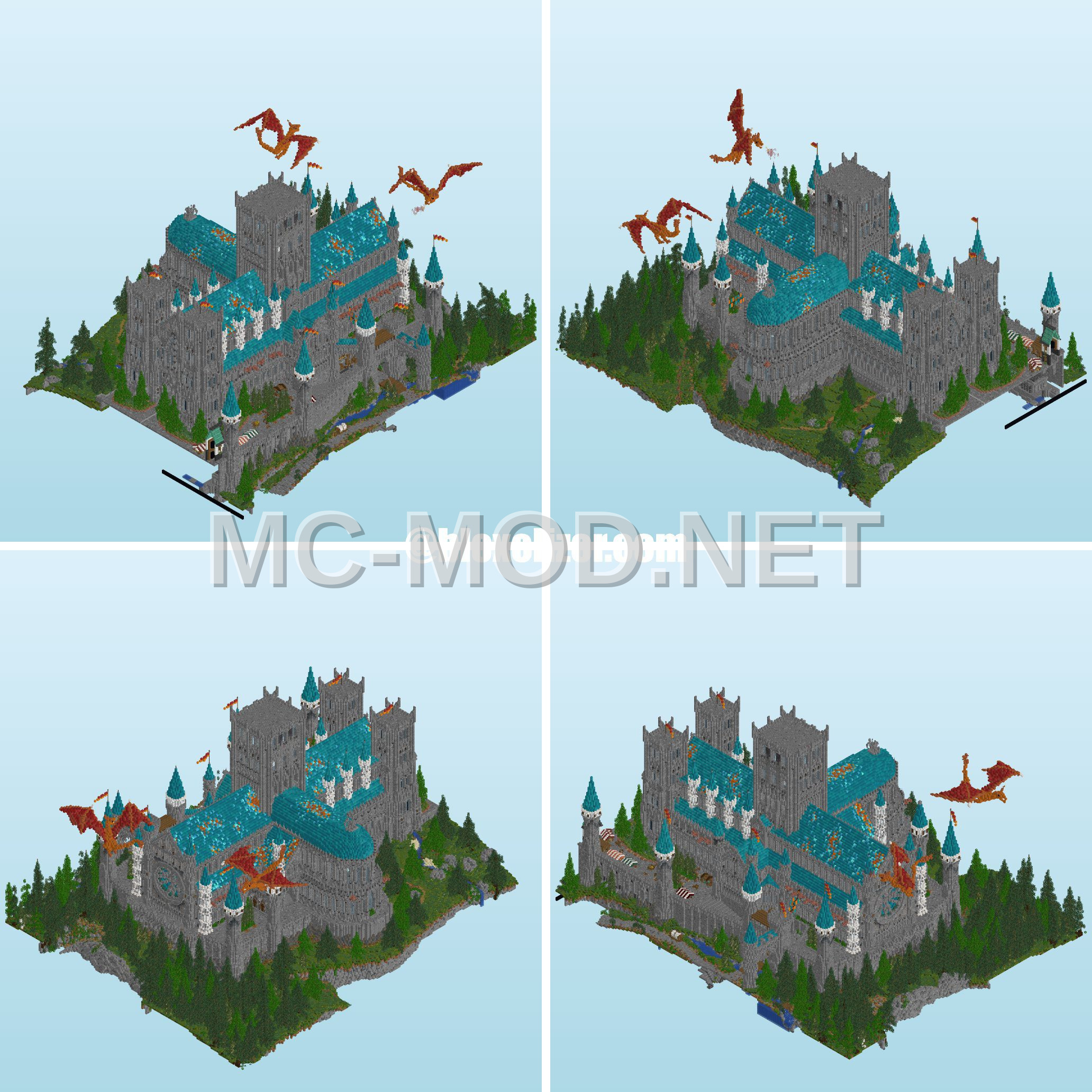 Medieval Stone Brick Castle Structure