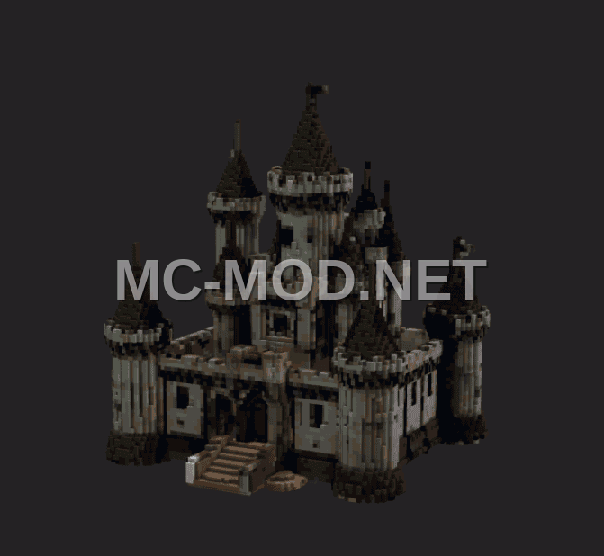 Black Concrete Medieval Castle
