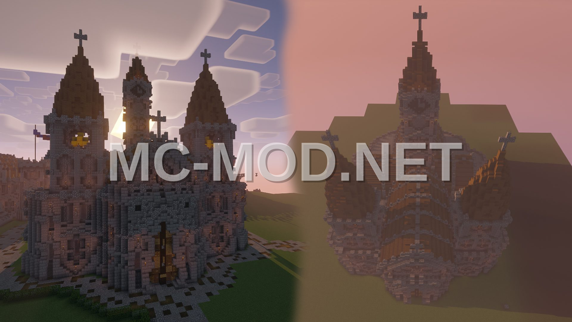 Medieval Cathedral With Bell Towers
