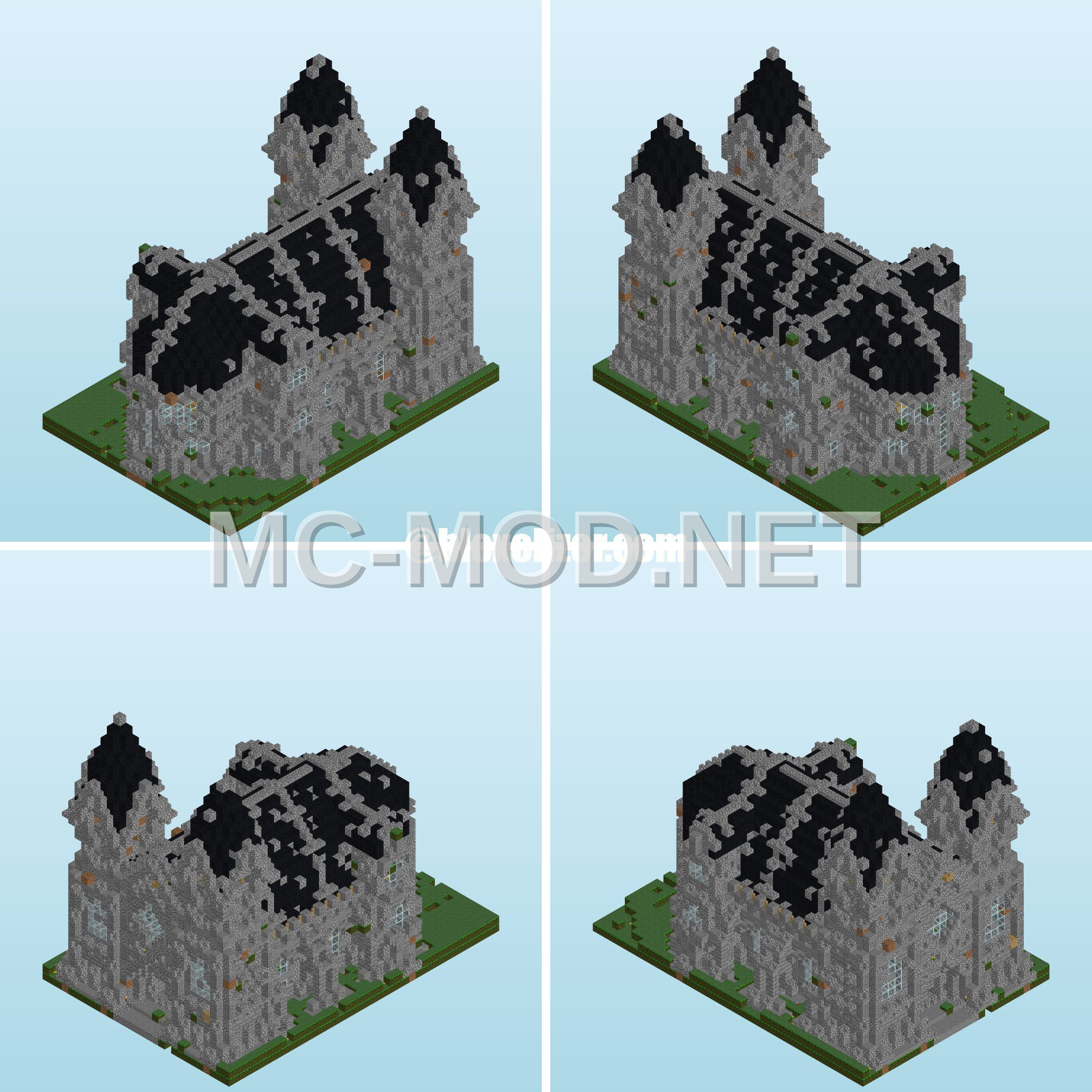 Medieval Stone Brick Church Tower