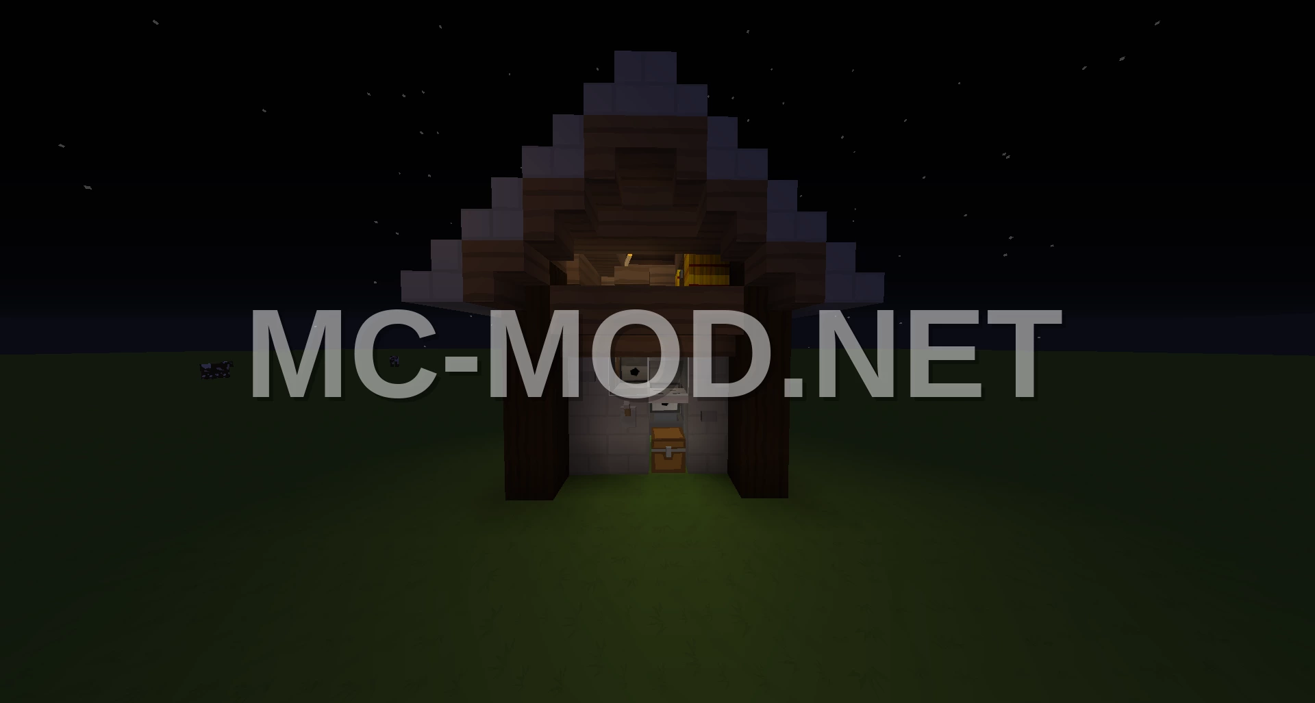 Medieval Cow Farm Cooker Structure
