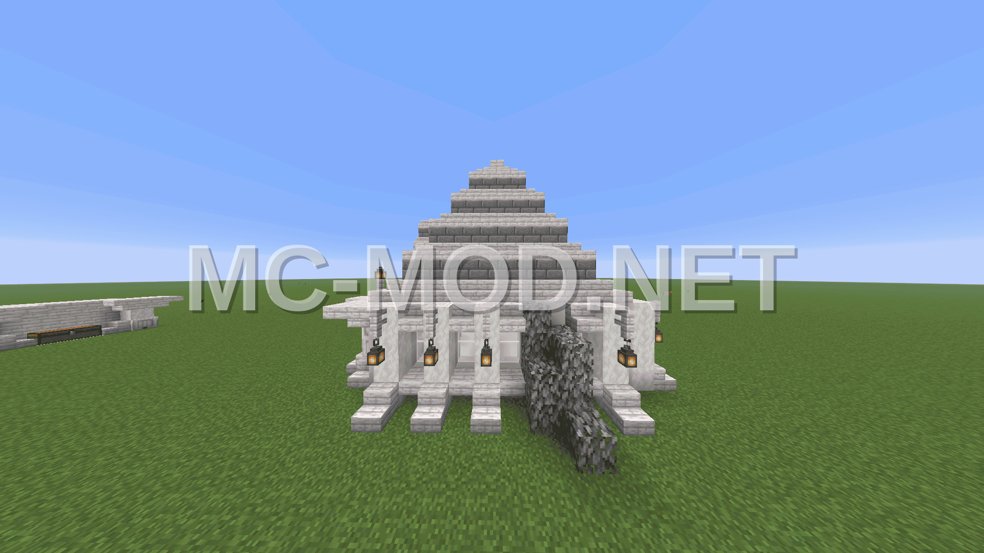 Medieval House – White Concrete & Stone Bricks