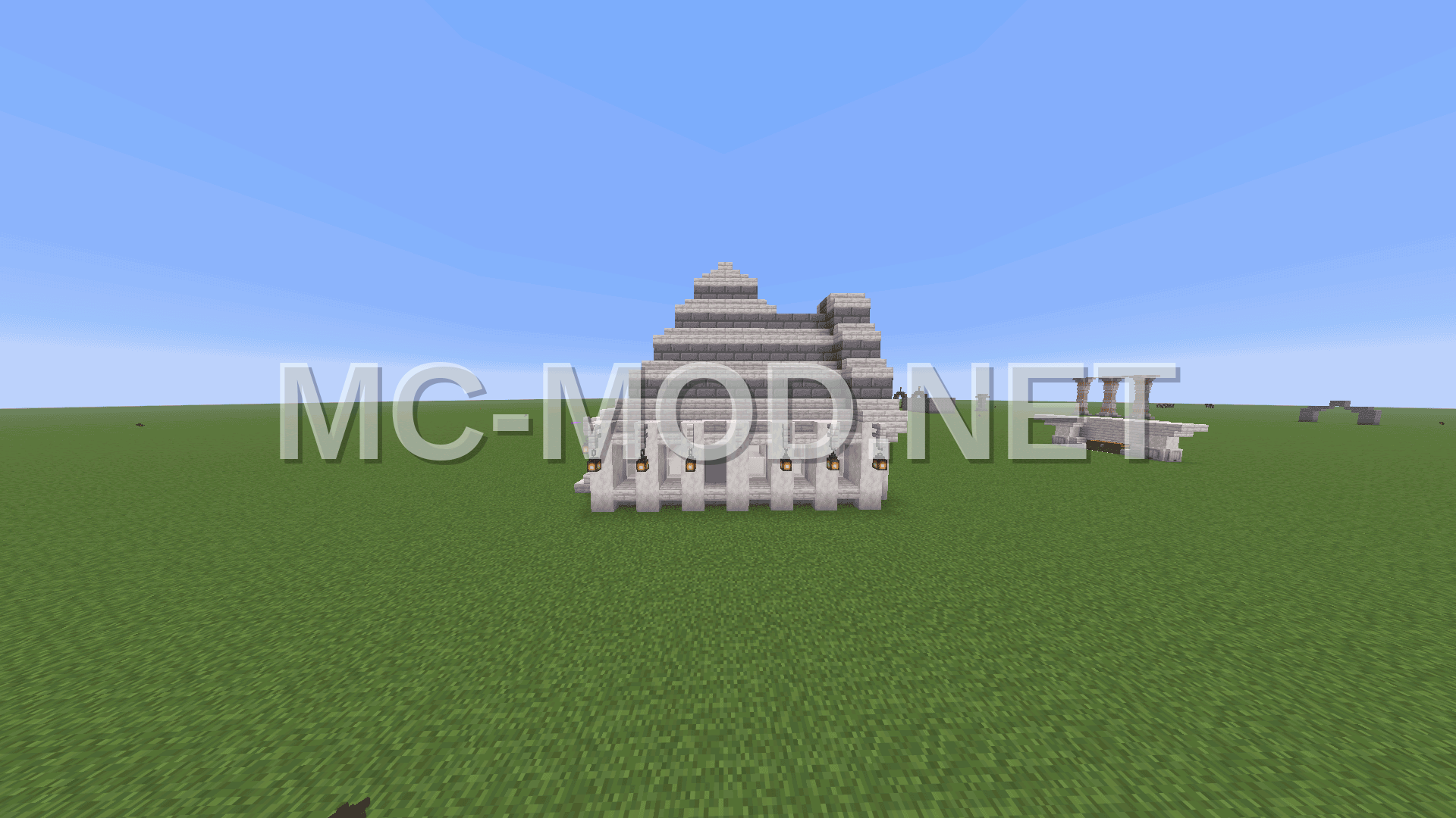 Medieval House – White Concrete & Stone Bricks