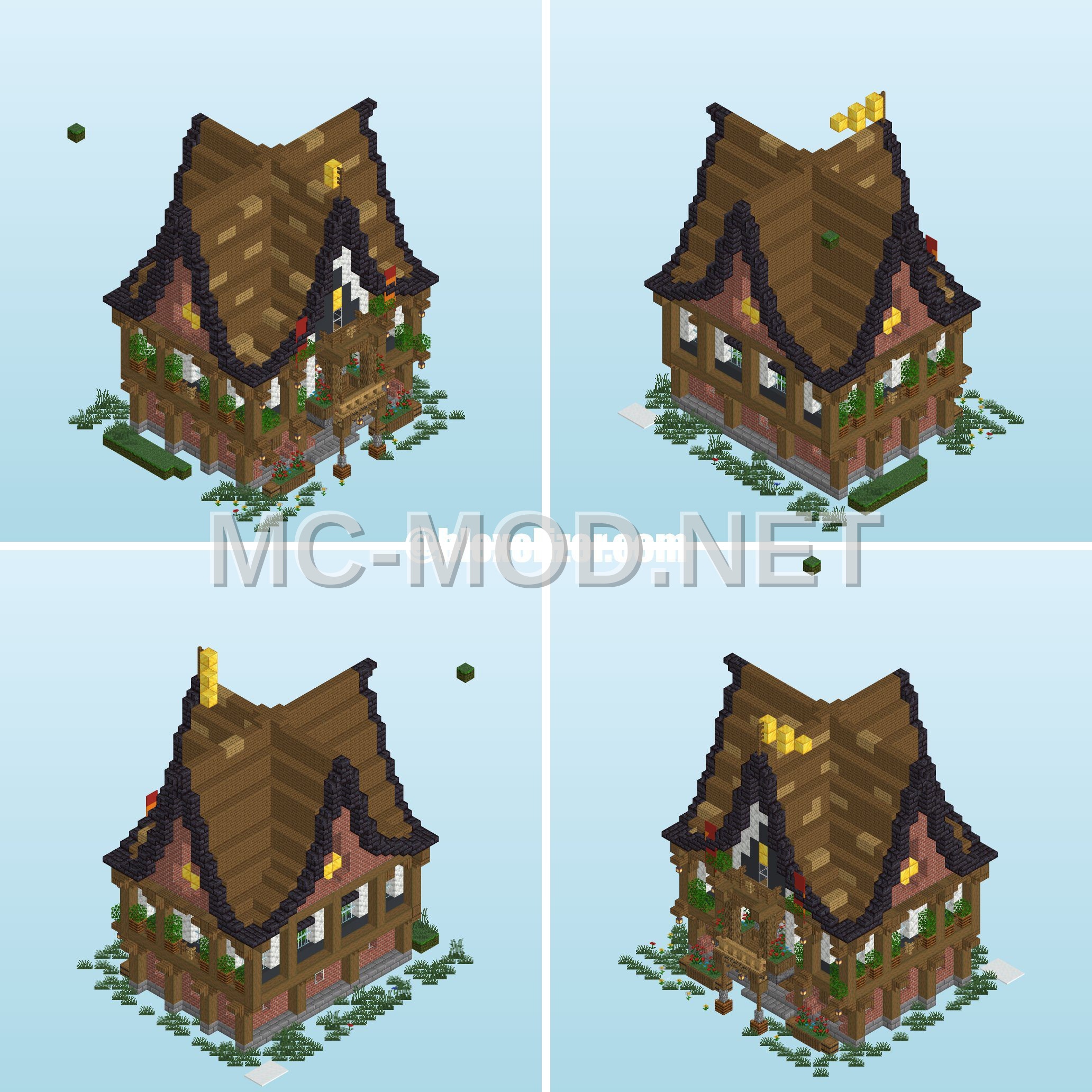 Spruce and Brick Medieval House