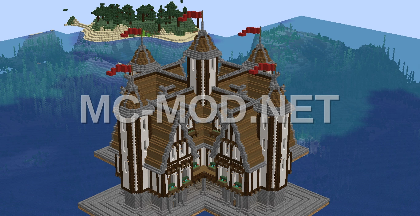 Medieval House With Glowstone Accents
