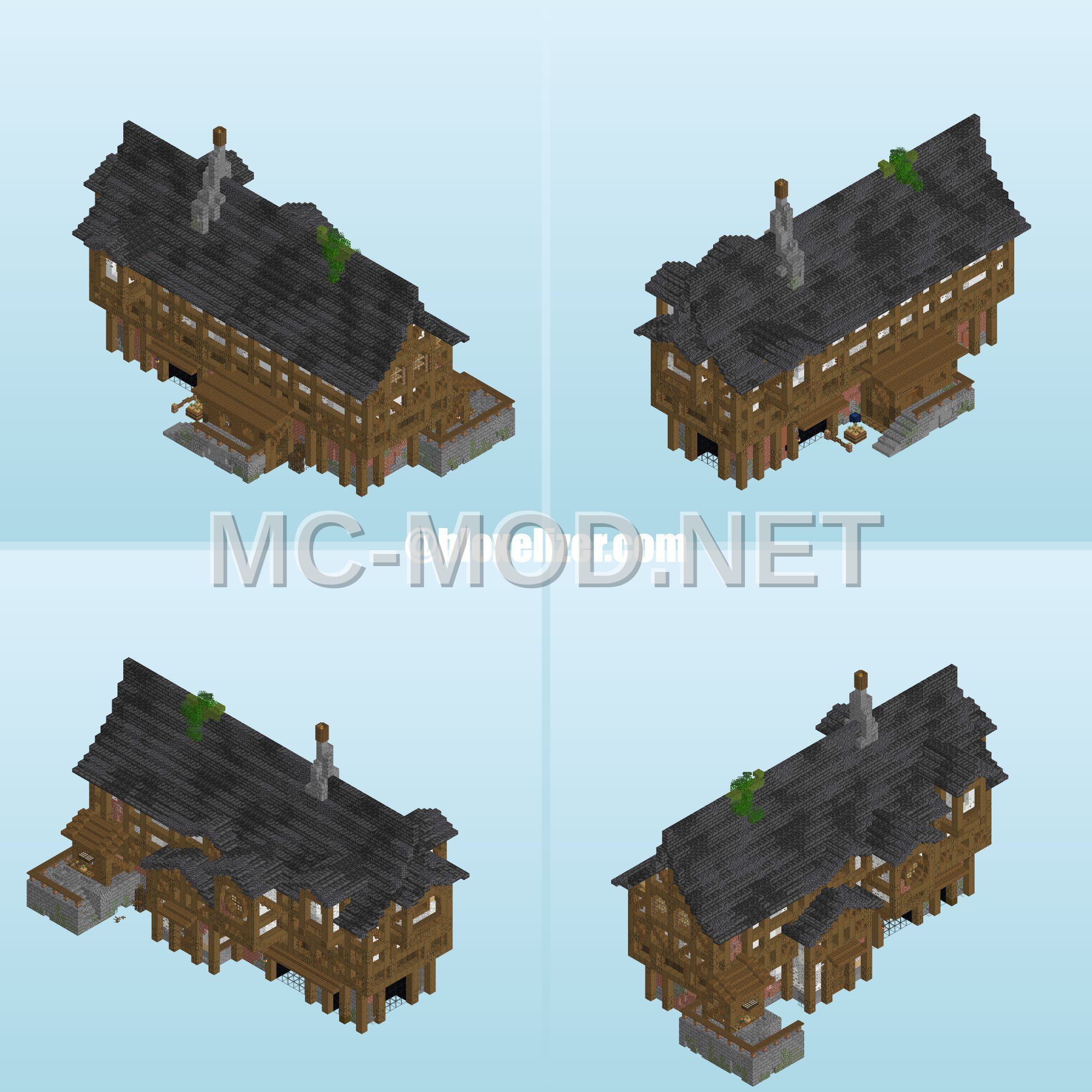 Medieval House Exterior 55x38x31