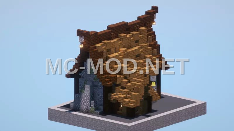 Medieval Spruce And Stone House
