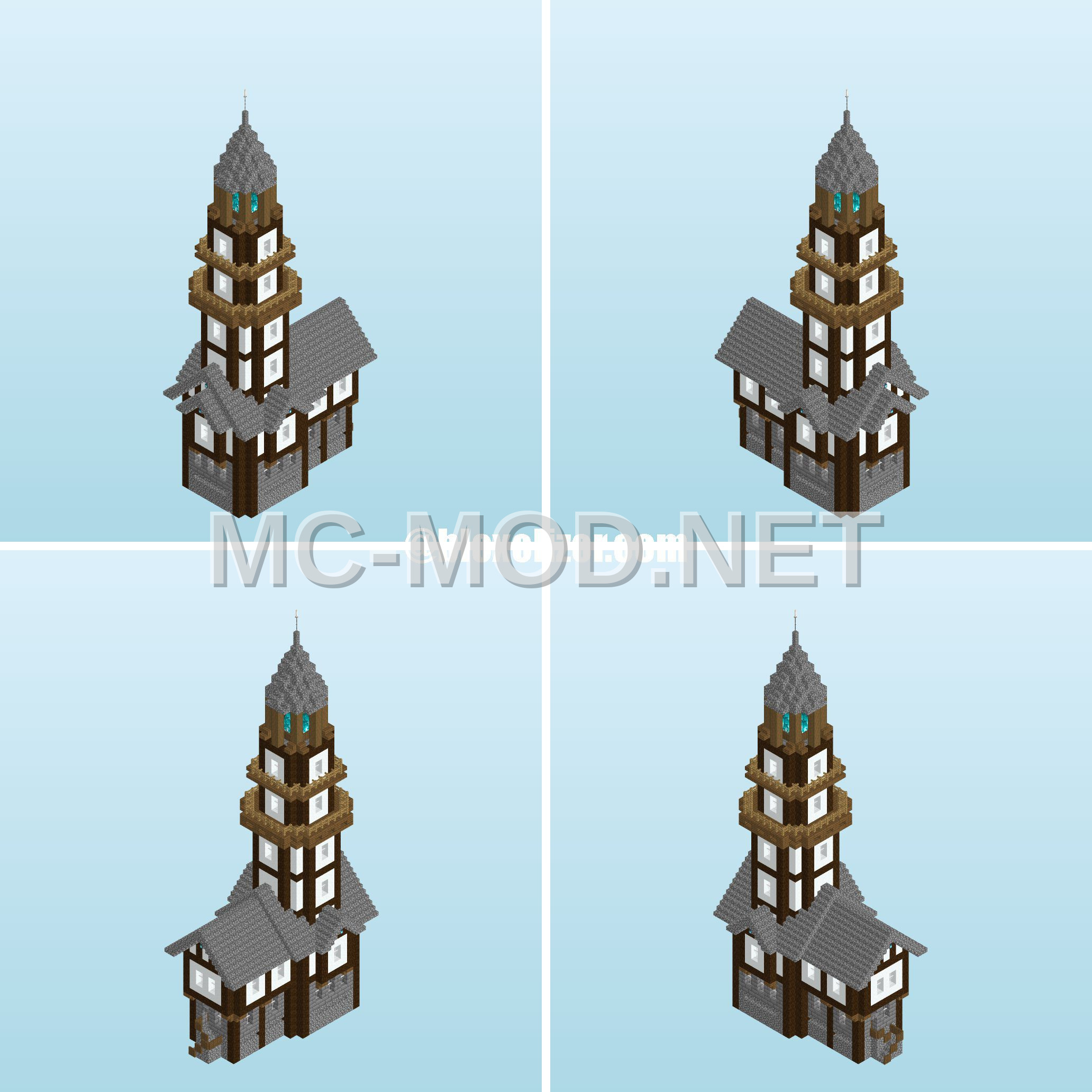 Spruce Log Medieval Lighthouse