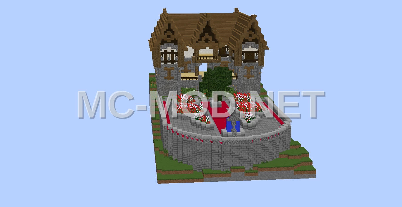 Medieval Mansion With Courtyard