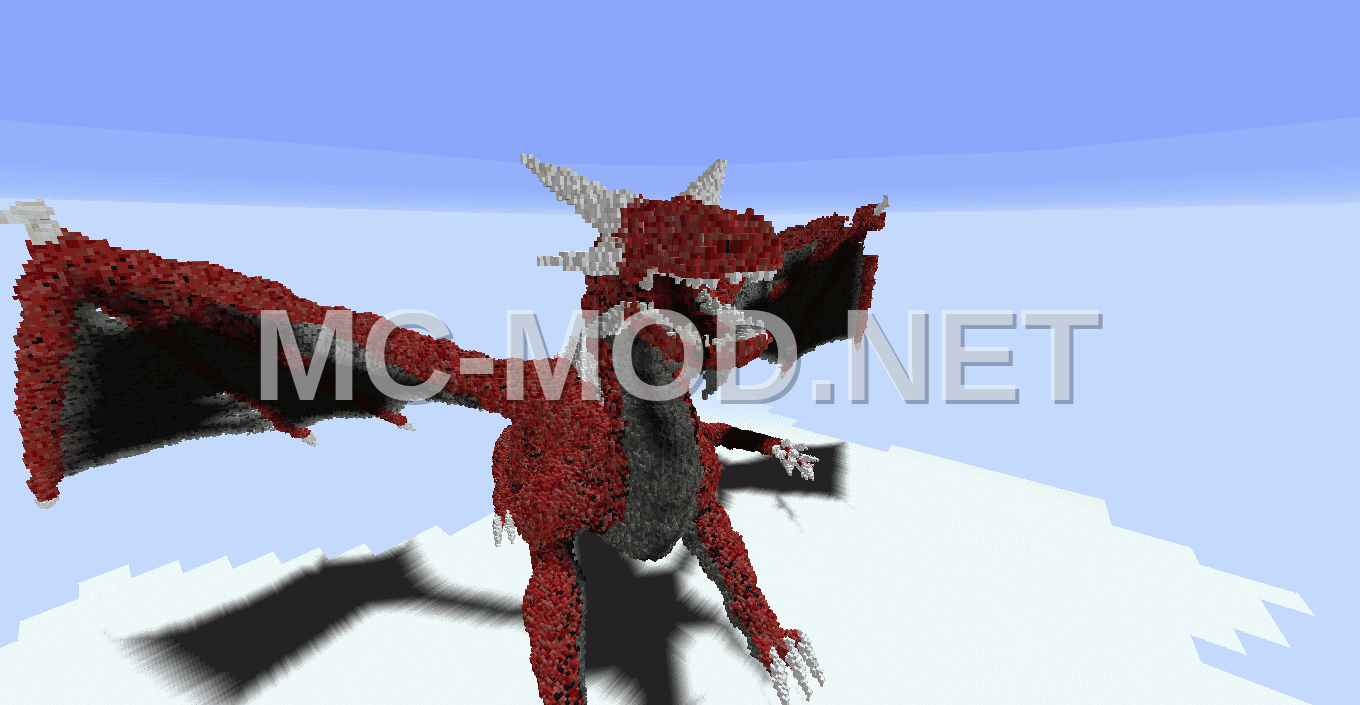 Medieval Red Dragon Statue