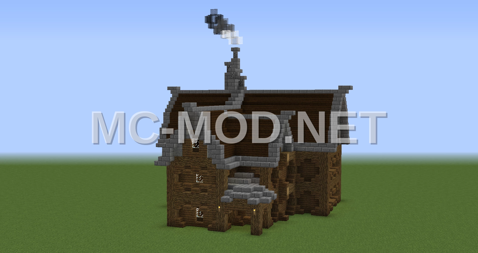 Spruce And Dark Oak Medieval House
