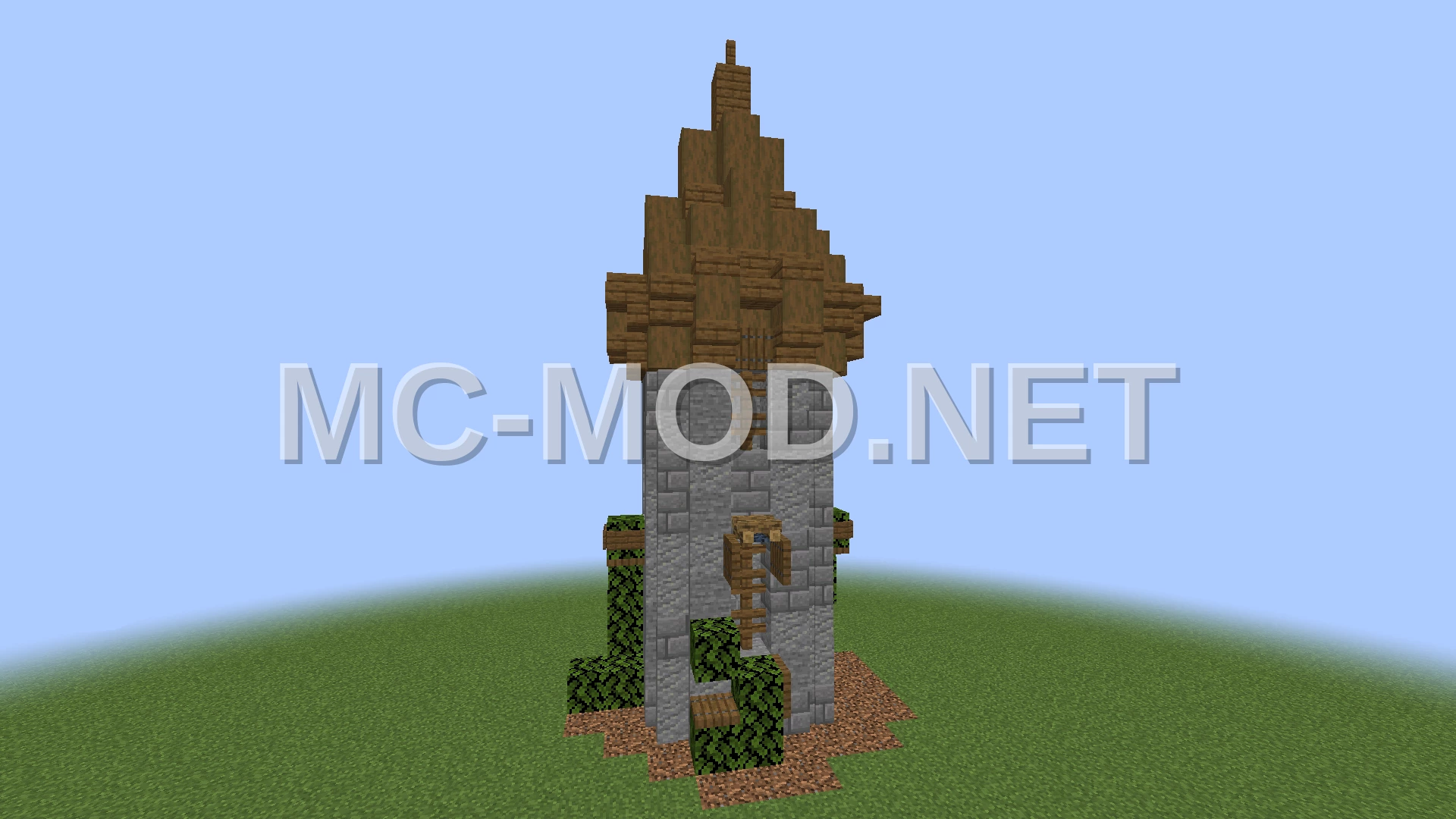 Medieval Spruce Log Tower